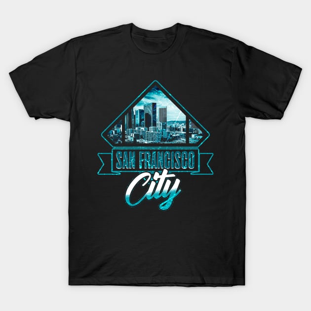 San Francisco Skyline T-Shirt by Mila46